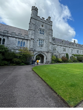 Stack of books with mortarboard