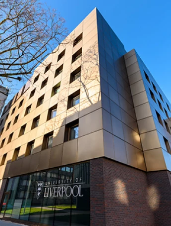 Classic British university building in Liverpool