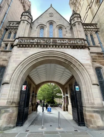 Historic red-brick building on Manchester campus
