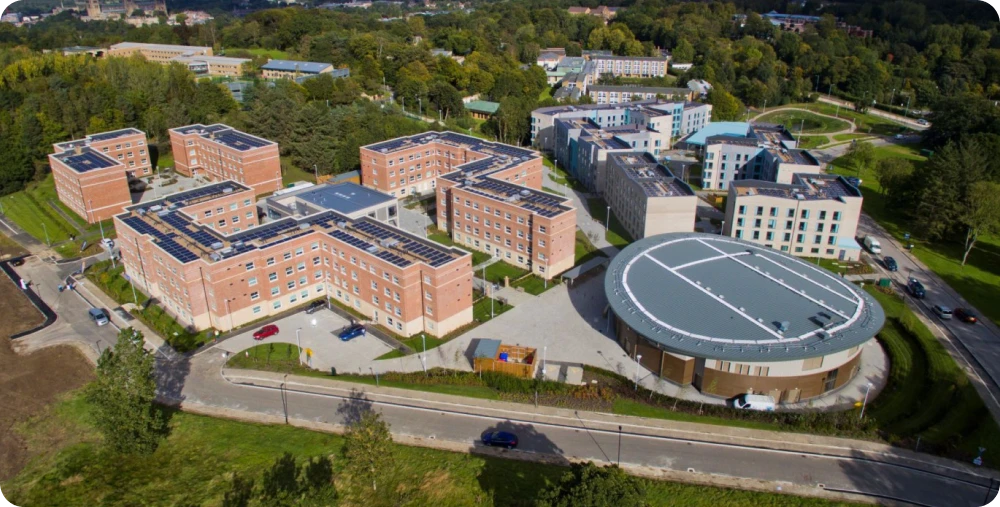 Students in Durham college courtyard