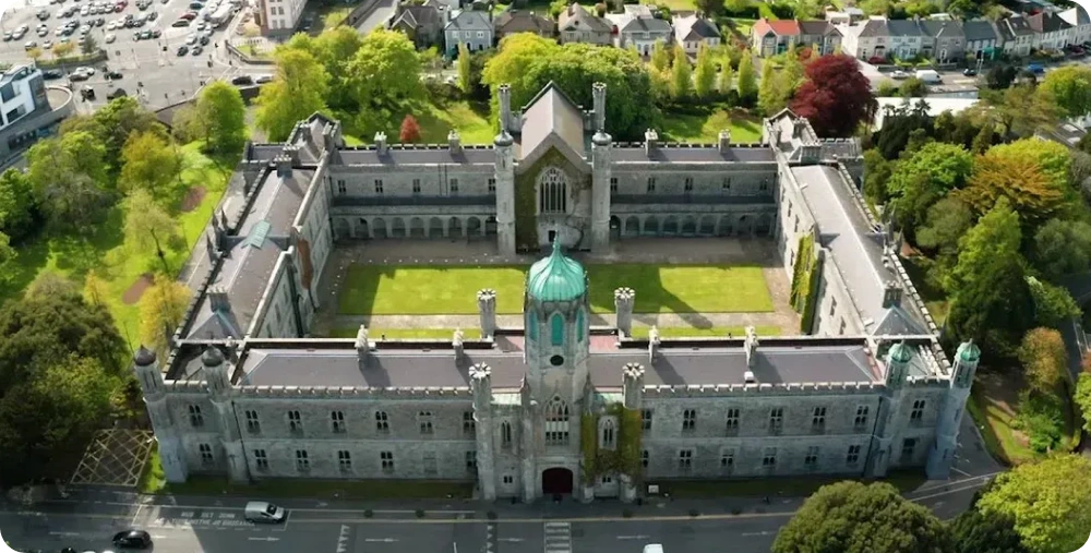 University of Galway’s main quad and greenery