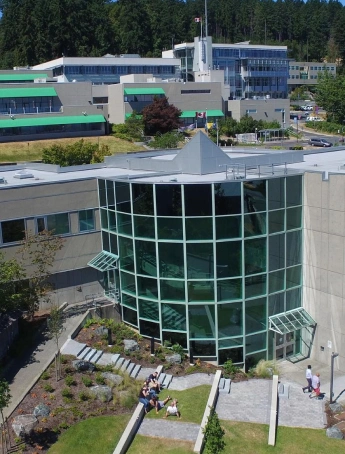 VIU campus buildings surrounded by nature