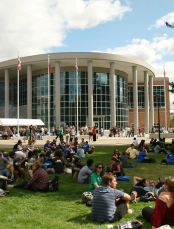 Royal Roads castle-like campus surrounded by greenery
