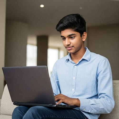 Boy on laptop